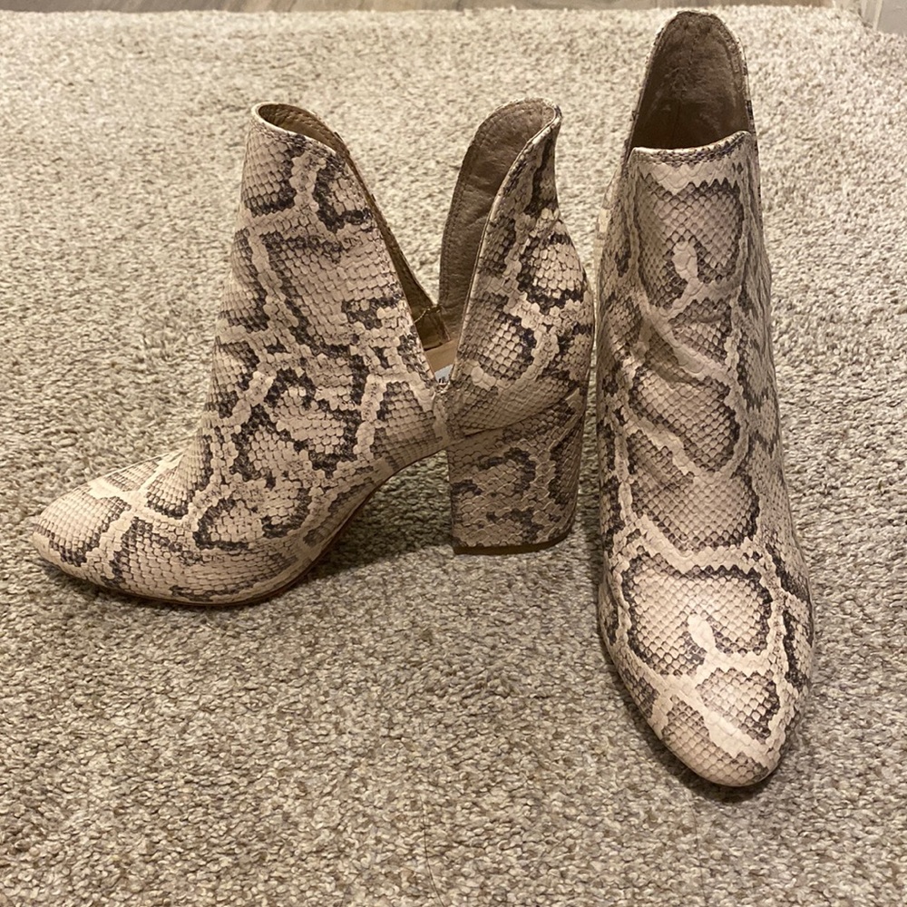 Steve Madden snakeskin booties